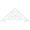 Ekena Millwork Pitch Hurley Architectural Grade PVC Gable Pediment, 60"W x 27 1/2"H x 1"P (11/12) GPP060X028X100HUR - alternate 2